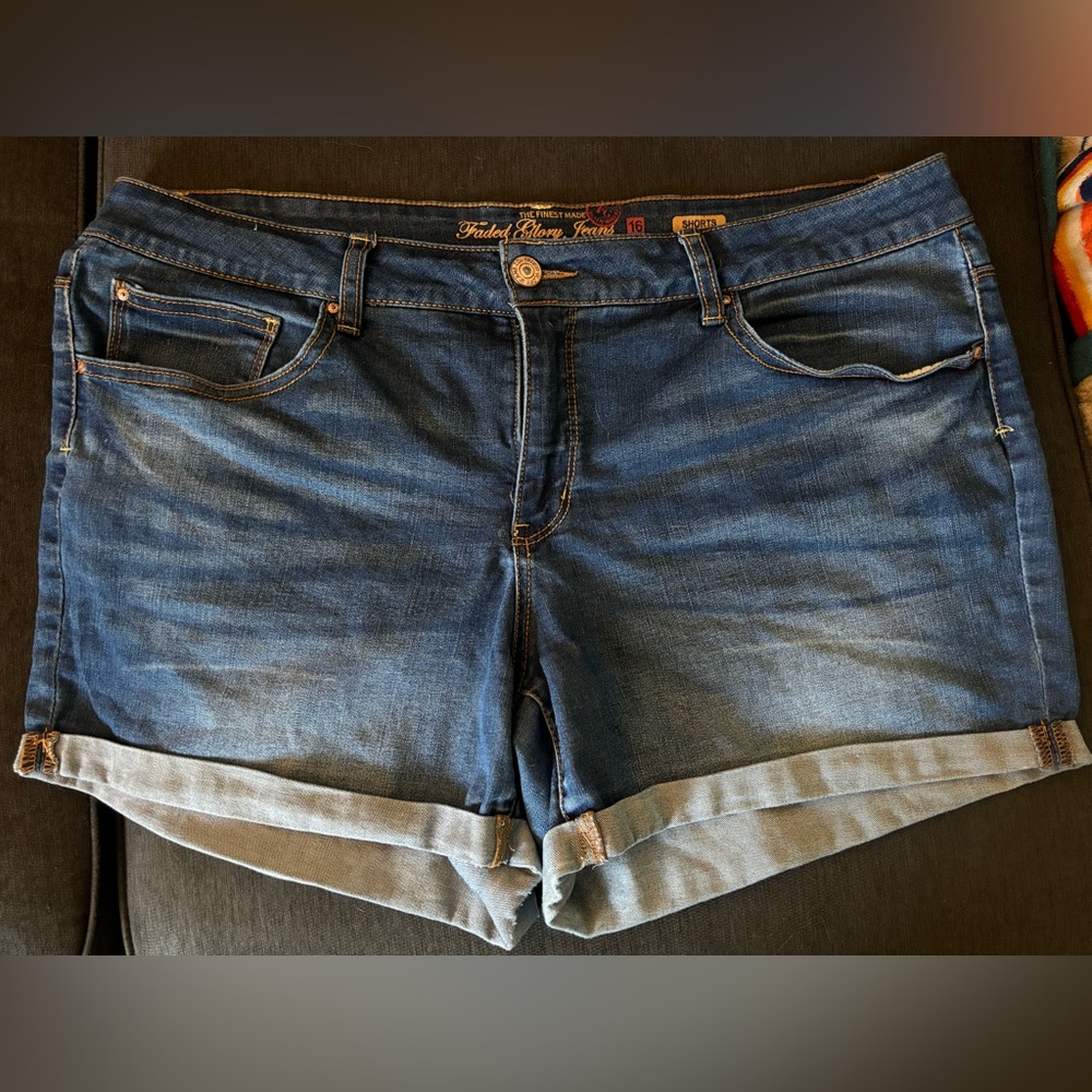 Faded Glory Jean Shorts- size 16